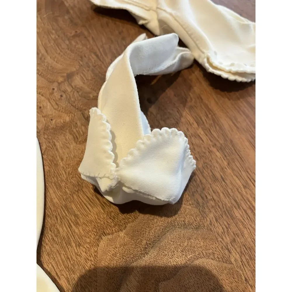 Ladies White Gloves Lot of (3) Vintage Embroidered Regency Tea Party Cotillion‎